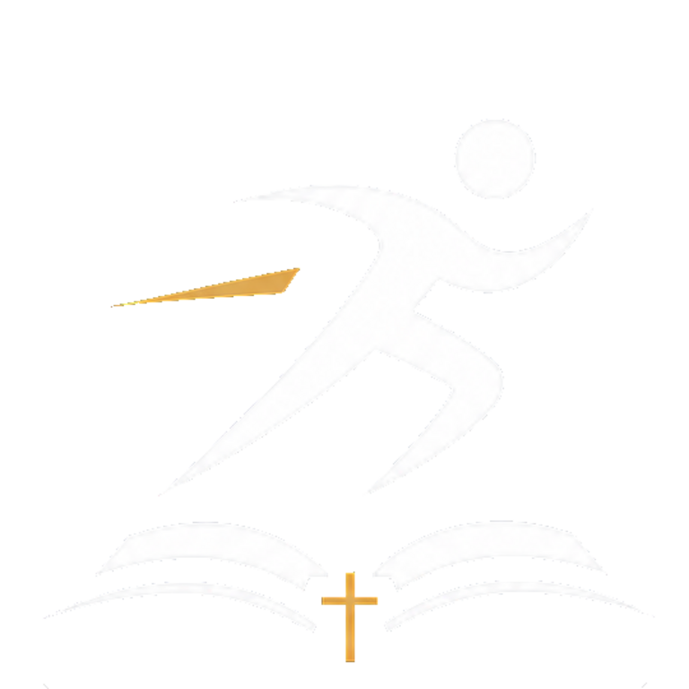 Race to Revelation logo — runner with a torch over an open Bible